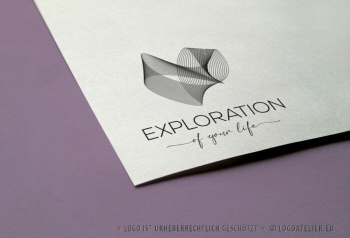 Logo Verformung Erkundung Leben Herzen Abstrakte Form Ewiger Kreis Schwebend Perspektive Ewig Form Fertiges Logo kaufen LogoShop LogoAtelier.eu