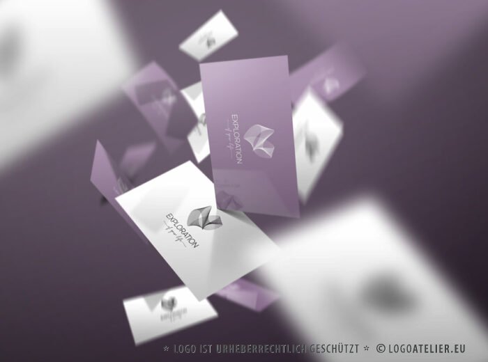 Logo Verformung Erkundung Leben Herzen Abstrakte Form Ewiger Kreis Schwebend Perspektive Ewig Form Fertiges Logo kaufen LogoShop LogoAtelier.eu