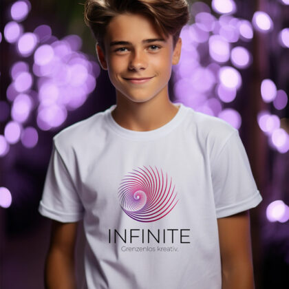 Grenzenloses Logo Unendlichkeit Endloses Logo Unbegrenzt Pink Abstrakt Kurven Wirbel Spirale Design Kreativ Jung Fertiges Logo kaufen Logoshop Logoatelier.eu