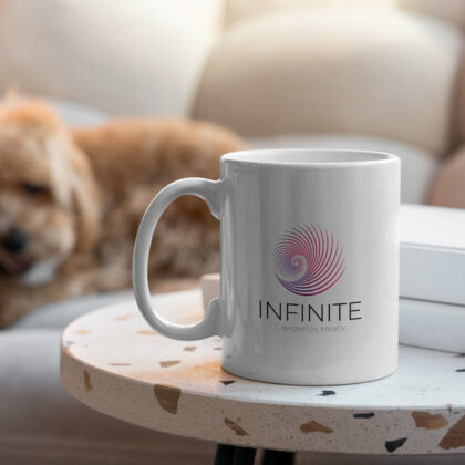 Grenzenloses Logo Unendlichkeit Endloses Logo Unbegrenzt Pink Abstrakt Kurven Wirbel Spirale Design Kreativ Jung Fertiges Logo kaufen Logoshop Logoatelier.eu