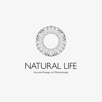 Logo Natur Spirituell Ayurveda Yoga Massage Erde Kugel Kreis Natürliches Leben Floral Spa Weisheit Wellness Fertiges Logo kaufen LogoShop LogoAtelier.de