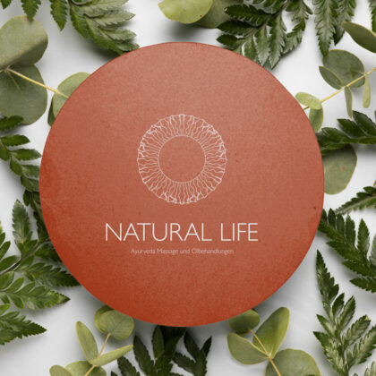 Logo Natur Spirituell Ayurveda Yoga Massage Erde Kugel Kreis Natürliches Leben Floral Spa Weisheit Wellness Fertiges Logo kaufen LogoShop LogoAtelier.de