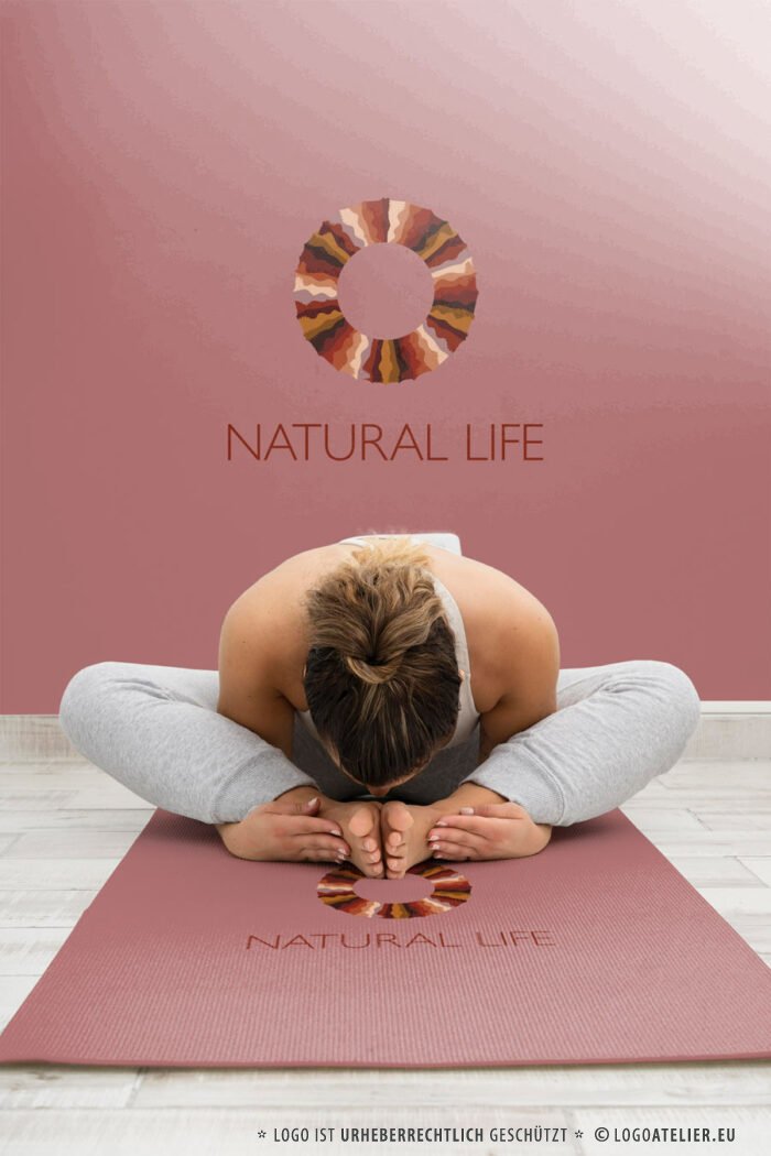 Logo Natur Spirituell Ayurveda Yoga Massage Erde Kugel Kreis Natürliches Leben Floral Spa Weisheit Wellness Fertiges Logo kaufen LogoShop LogoAtelier.de