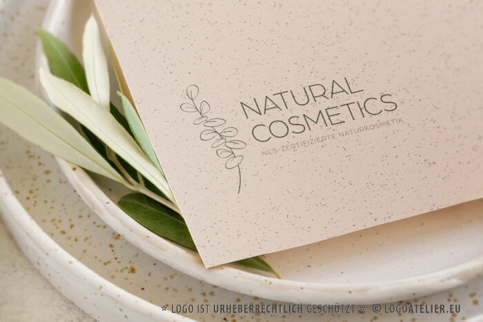 Logo Naturkosmetik Zertifiziert Balance Beauty Kosmetik Natur Floral Spa Spirit Weiblich Wellness Entspannung Gesundheit Schönheit Natürliches Logo kaufen Logoshop LogoAtelier.eu