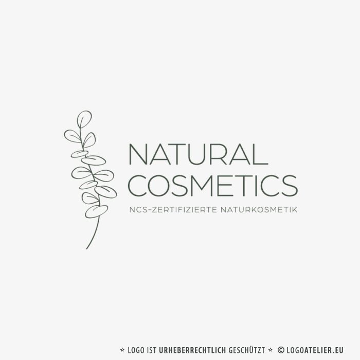 Logo Naturkosmetik Zertifiziert Balance Beauty Kosmetik Natur Floral Spa Spirit Weiblich Wellness Entspannung Gesundheit Schönheit Natürliches Logo kaufen Logoshop LogoAtelier.eu