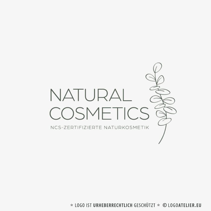 Logo Naturkosmetik Zertifiziert Balance Beauty Kosmetik Natur Floral Spa Spirit Weiblich Wellness Entspannung Gesundheit Schönheit Natürliches Logo kaufen Logoshop LogoAtelier
