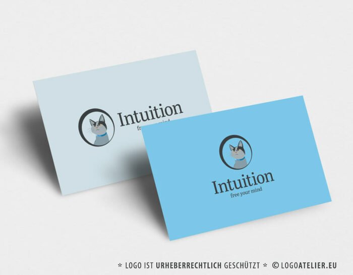 Logo Schlaue Katze Samtpfote Klug Intuitiv Intuition Frei Tiere Katzen Hunde Sanft Schlau Genial Schurren Ohren Freier Geist Fertiges Logo Kaufen Logoshop Logoatelier.eu