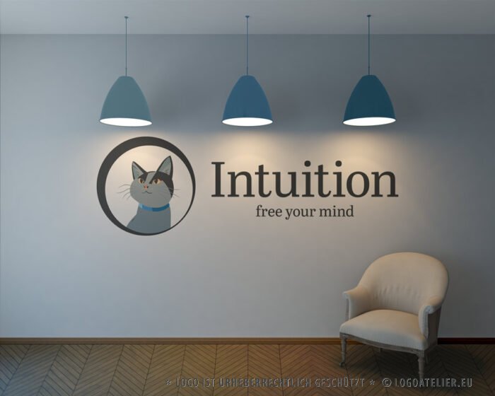 Logo Schlaue Katze Samtpfote Klug Intuitiv Intuition Frei Tiere Katzen Hunde Sanft Schlau Genial Schurren Ohren Freier Geist Fertiges Logo Kaufen Logoshop Logoatelier.eu