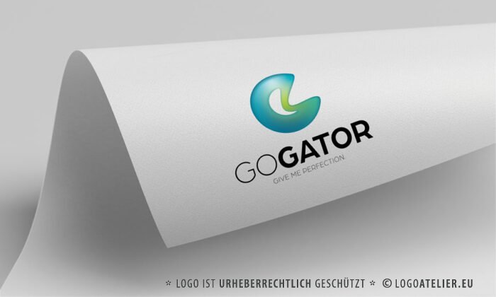 Modernes Buchstabe G Logo Cooles E 3D Konzentrisch Verbogen Kurven Blau Grün Rund Software Biegsam Dynamisch Verdrehen Glas Internet Medien Welle Wirbel Fertiges Logo kaufen LogoShop Logoatelier.eu