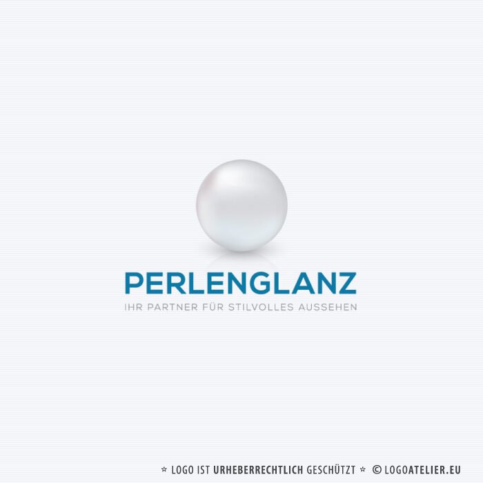 Logo Perle Glanz Perlenglanz Zahnarzt Reinigung Strahlend Weiße Zähne fertiges Logo kaufen LogoShop LogoAtelier.at