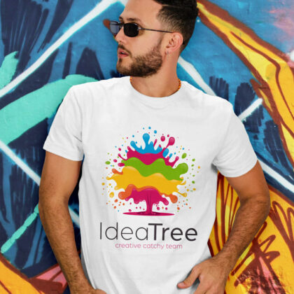 Farbklecks Logo Kreatives Team Ideen Bunter Baum Kreatives Logo Eingängig Kraftvoll Modern Einfallsreichtum Künstlerisch Fantasievoll Fertiges Logo kaufen Logoshop Logoatelier.eu