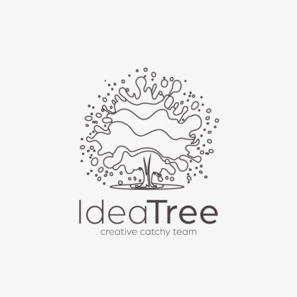 Farbklecks Logo Kreatives Team Ideen Bunter Baum Kreatives Logo Eingängig Kraftvoll Modern Einfallsreichtum Künstlerisch Fantasievoll Fertiges Logo kaufen Logoshop Logoatelier.eu
