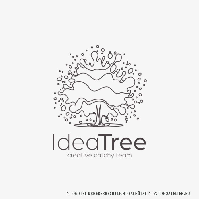 Farbklecks Logo Kreatives Team Ideen Bunter Baum Kreatives Logo Eingängig Kraftvoll Modern Einfallsreichtum Künstlerisch Fantasievoll Fertiges Logo kaufen Logoshop Logoatelier.eu