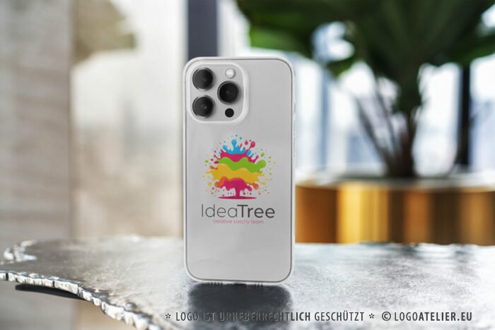 Farbklecks Logo Kreatives Team Ideen Bunter Baum Kreatives Logo Eingängig Kraftvoll Modern Einfallsreichtum Künstlerisch Fantasievoll Fertiges Logo kaufen Logoshop Logoatelier.eu