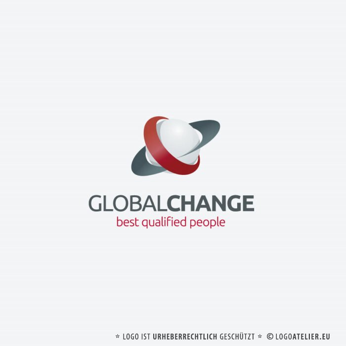 Logo Globale Veränderung Qualifizierte Menschen 3D Logo Weltkugel Erde Entwicklung Konstruktion Kugel Weltkugel Planet Qualität Technik Verantwortung Fertiges Logo kaufen Logoshop Logoatelier (1)
