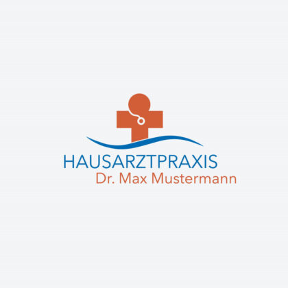 Logo Hausarzt Praxis Medizin Arzt Gesundhiet Bewegung Therapie Schmerztherapie Rotes Kreuz Rettung Aussagekräftiges Logo kaufen LogoShop LogoAtelier.de