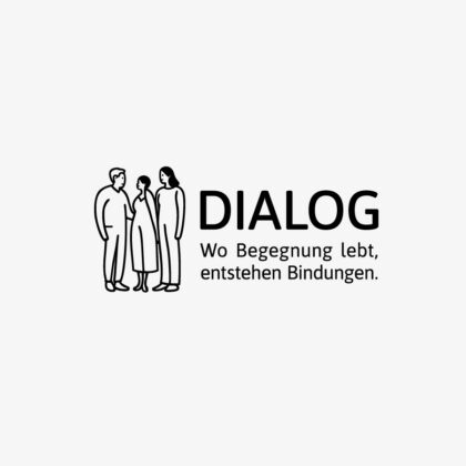 Logo Menschengruppe Enge Verbindung Freunde Begegnung Bindungen Dialoge Kommunikation Zusammenhalt Positiv Beige Gezeichnet Natürliches Logo kaufen LogoShop LogoAtelier.eu