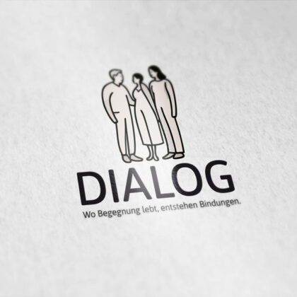 Logo Menschengruppe Enge Verbindung Freunde Begegnung Bindungen Dialoge Kommunikation Zusammenhalt Positiv Beige Gezeichnet Natürliches Logo kaufen LogoShop LogoAtelier.eu