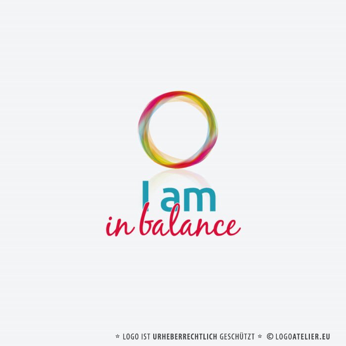Logo bunter Kreis Balance Spirituell Achtsam Spirit Meditation Magisch Ruhe Tagesanbuch Zart Zauber Yoga Einklang Beauty Heilung Fertiges Logo kaufen Logoshop LogoAtelier.eu