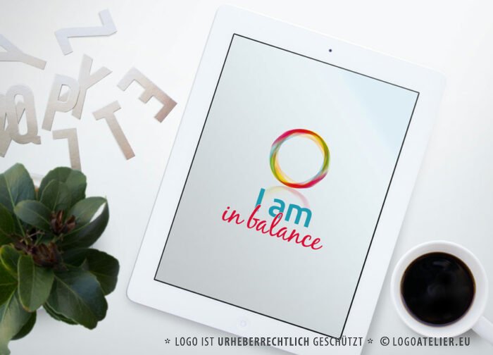 Logo bunter Kreis Balance Spirituell Achtsam Spirit Meditation Magisch Ruhe Tagesanbuch Zart Zauber Yoga Einklang Beauty Heilung Fertiges Logo kaufen Logoshop LogoAtelier.eu