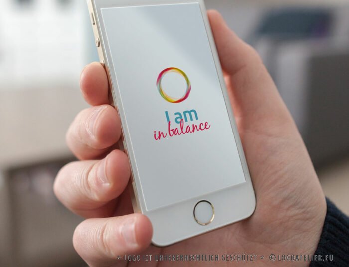 Logo bunter Kreis Balance Spirituell Achtsam Spirit Meditation Magisch Ruhe Tagesanbuch Zart Zauber Yoga Einklang Beauty Heilung Fertiges Logo kaufen Logoshop LogoAtelier.eu