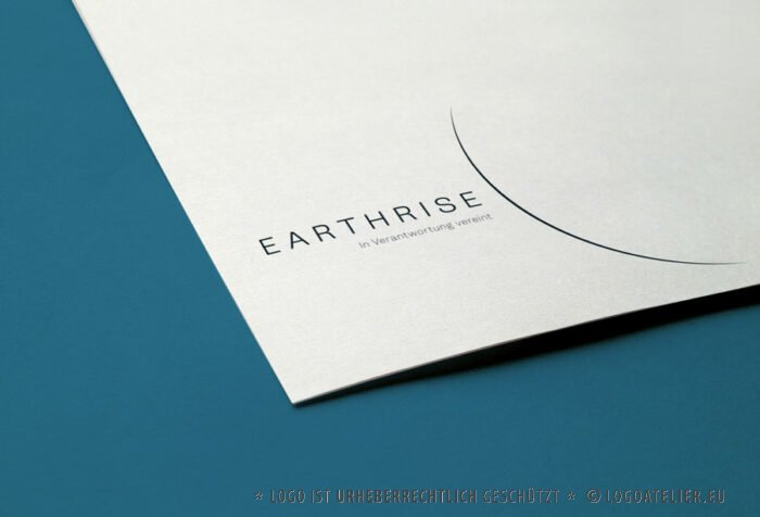Logo Earthrise Verantwortlich Erde Natur Erdenaufgang Naturschutz Gemeinsam Umweltschutz Spirituell Entwicklung Frieden Global Menschen Veränderung Fertiges Logo kaufen Logoshop Logoatelier.de