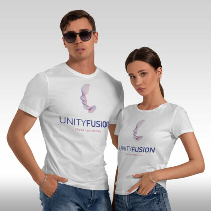 Logo Enge Verbindung Technik Verschmelzung Synergien Zusammenarbeit Harmonie Weiblich Männlich Dynamik Internet IT Software Fertiges Logo kaufen LogoShop LogoAtelier.eu