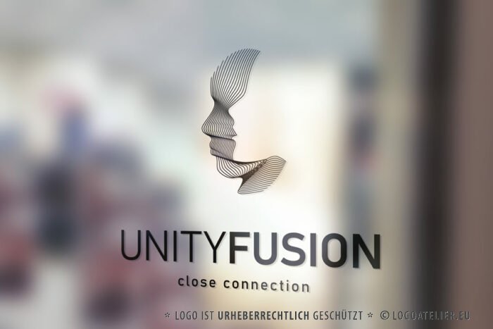 Logo Enge Verbindung Technik Verschmelzung Synergien Zusammenarbeit Harmonie Weiblich Männlich Dynamik Internet IT Software Fertiges Logo kaufen LogoShop LogoAtelier (4)