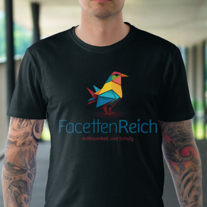 Logo Facettenreich Vogel Bunt Achtsamkeit Schutz Jugend Hilfe Kinder Förderung Einfühlen Berater Fertiges Logo kaufen LogoShop Logoatelier.eu