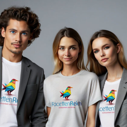 Logo Facettenreich Vogel Bunt Achtsamkeit Schutz Jugend Hilfe Kinder Förderung Einfühlen Berater Fertiges Logo kaufen LogoShop Logoatelier.eu
