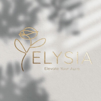 Logo Frieden Glück Himmel Aura Blumen Rosen Elysium Mythologie Blume Feminin Weiblich Leuchtend Harmonie Ruhig Gelassenheit Positive Atmosphäre Fertige Logos kaufen Logoshop LogoAtelier.eu