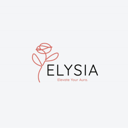 Logo Frieden Glück Himmel Aura Blumen Rosen Elysium Mythologie Blume Feminin Weiblich Leuchtend Harmonie Ruhig Gelassenheit Positive Atmosphäre Fertige Logos kaufen Logoshop LogoAtelier.eu