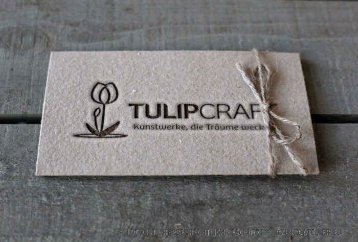 Blumenlogo Tulpen Logo Floristik Pflanzen Blumen Handwerk Kunstwerke Träume Flowerbox Flower Natur Garten Frühling Rosa Fertiges Logo kaufen Logoshop Logoatelier