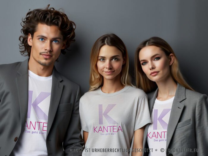 Feines Logo Buchstabe K Lila Pink Linien Echo Ideen Innovation Innovativ Mitschwingen Neuerung News Zeitung Reaktionen Modern Geometrie Fertiges Logo kaufen Logoshop Logoatelier.de