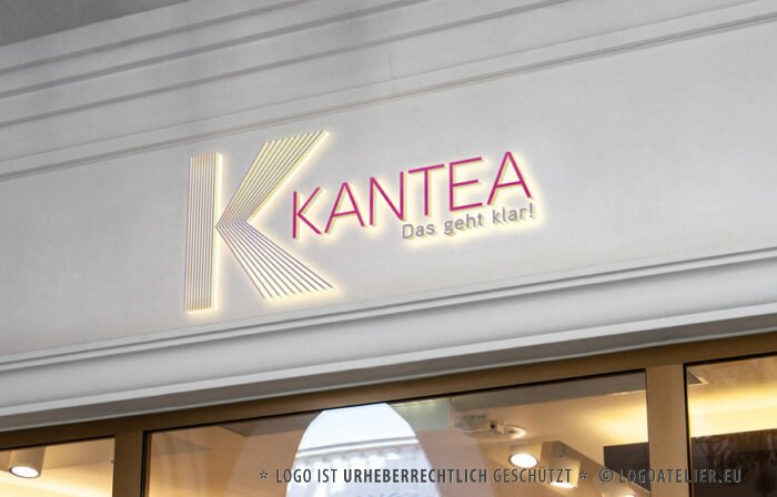 Feines Logo Buchstabe K Lila Pink Linien Echo Ideen Innovation Innovativ Mitschwingen Neuerung News Zeitung Reaktionen Modern Geometrie Fertiges Logo kaufen Logoshop Logoatelier.de