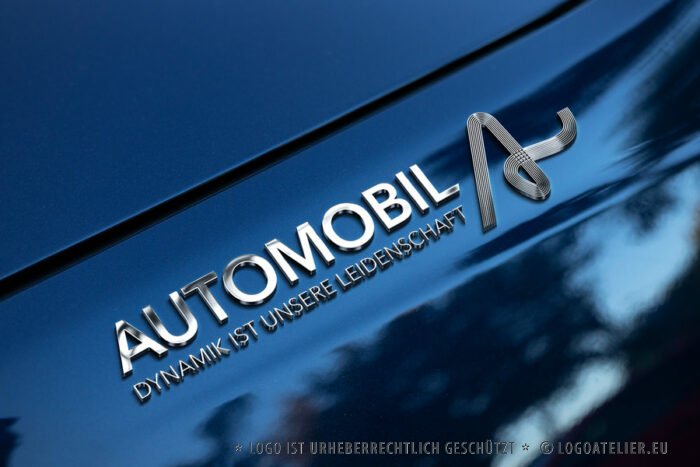 Logo Autohaus Auto KFZ Werkstatt Mobil Fahrzeug Wagen PKW Buchstabe Straße Linien Dynamik Leidenschaft Bewegung Dynamik Kraft Männlich Fertiges Logo kaufen Logoshop Logoatelier.eu