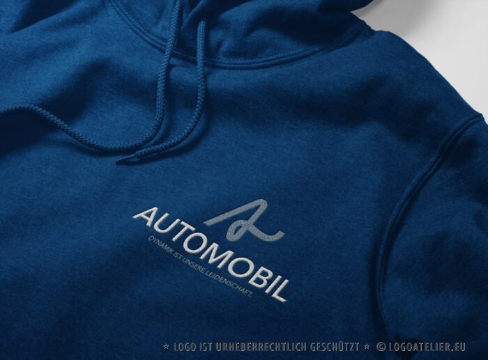 Logo Autohaus Auto KFZ Werkstatt Mobil Fahrzeug Wagen PKW Buchstabe Straße Linien Dynamik Leidenschaft Bewegung Dynamik Kraft Männlich Fertiges Logo kaufen Logoshop Logoatelier.eu