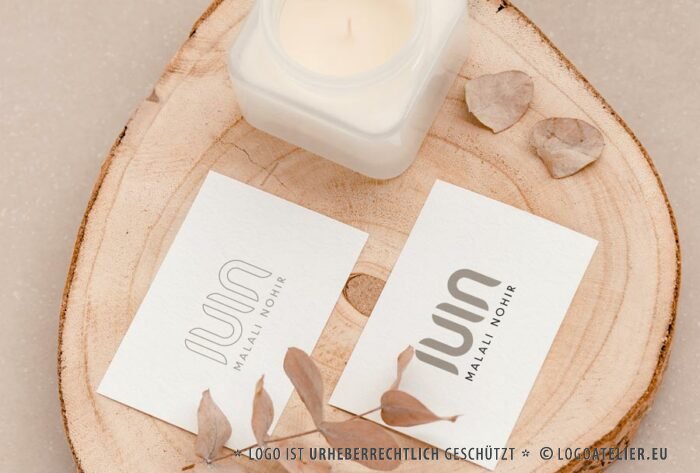 Logo Buchstaben M und N Goldenes Logo Edel Elegant Beauty Salon Schönheit Woman Power Frauen Abgerundete Buchstaben Wellness Fertiges Logo kaufen Logoshop Logoatelier.eu