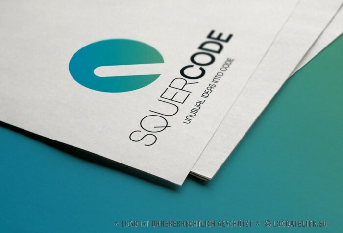 Logo Codieren Software Digitale Verbindung Innovation Technologie Ideen Lösungen Möglichkeiten Fortschritt Dynamik Global Code Fertiges Logo kaufen LogoShop Logoatelier.eu