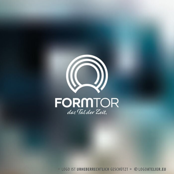 Logo Form Tor Berg Sonne Kreise Konzentrisch Kurve Tal Gemeinschaft Sonnenaufgang Zeit Abstrakt Technik Fertiges Logo kaufen Logoshop Logoatelier.eu