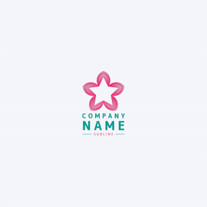Logo Blume Stern Blumen Natur Sterne Pink Feminin Balance Beauty Blatt Blumig Duft Frühling Umwelt Schönheit Weiblich Traum Fertiges Logo kaufen Logoshop Logoatelier