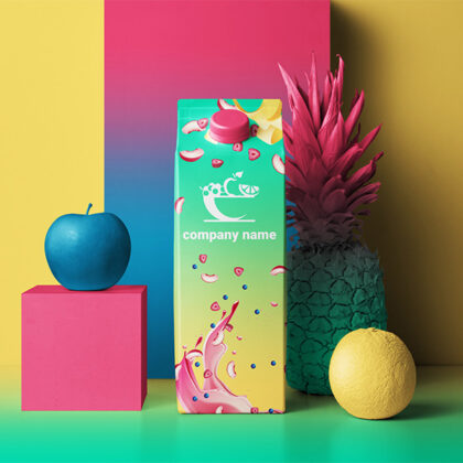 Logo Bunter Obstkorb Früchte Frucht Fruchtig Bunt Getränk Essen Gesundheit Vegan Natur Ernährung Fertiges Logo kaufen Logoshop Logoatelier