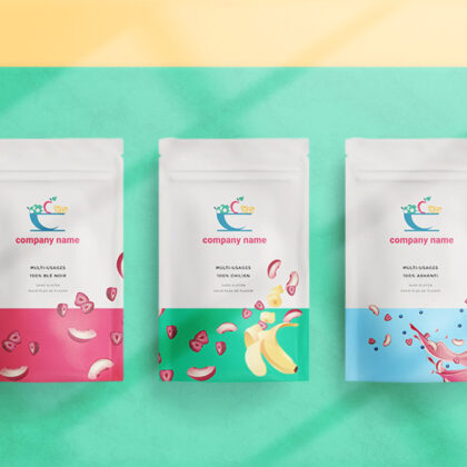 Logo Bunter Obstkorb Früchte Frucht Fruchtig Bunt Getränk Essen Gesundheit Vegan Natur Ernährung Fertiges Logo kaufen Logoshop Logoatelier