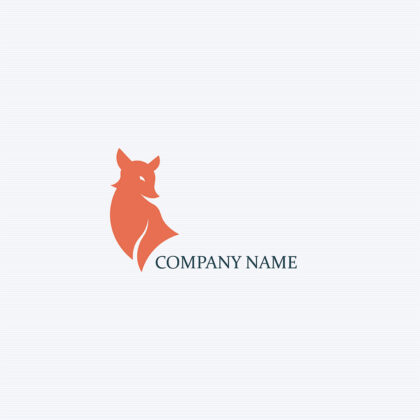 Logo Eleganter Fuchs Tiere Comic Abenteuer Wald Elegant Fertiges Logo kaufen Logoshop Logoatelier