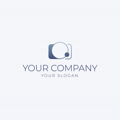 Logo Fotografie Kamera Minimalistisch Modern Blau Kreativ Erinnerungen Technik Kunst Fertiges Logo kaufen Logoshop Logoatelier