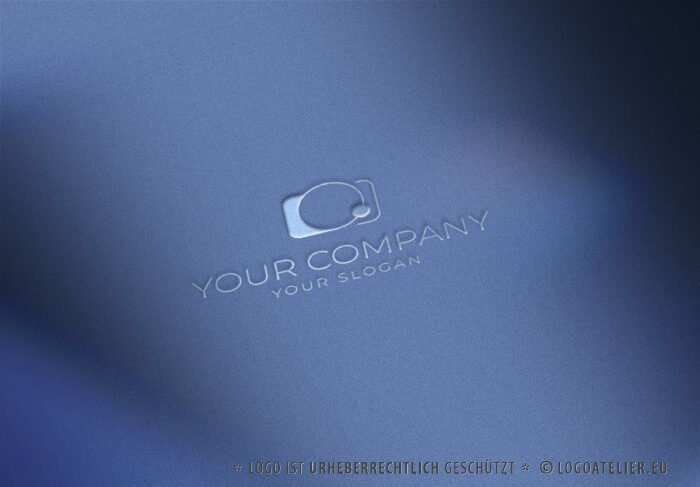 Logo Fotografie Kamera Minimalistisch Modern Blau Kreativ Erinnerungen Technik Kunst Fertiges Logo kaufen Logoshop Logoatelier