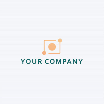 Logo Fotografie Kamera Minimalistisch Modern Blau Kreativ Erinnerungen Technik Kunst Abstrakt Rechteck Kreise Fertiges Logo kaufen Logoshop Logoatelier