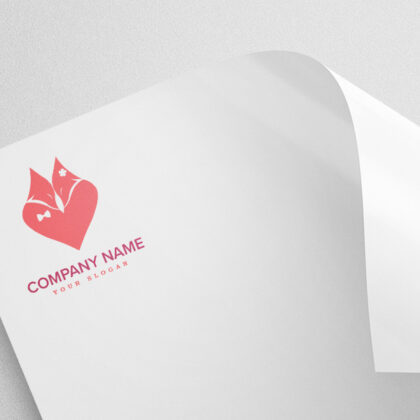 Logo Fuchs Hochzeit Liebe Ewig Familie Tiere Fertiges Logo kaufen Logoshop Logoatelier