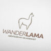 Logo Gezeichnetes Lama Alpaka Liebe Abenteuer Tiere Ruhe Glück Gelassenheit Innere Balance Spucken Fertiges Logo kaufen Logoshop Logoatelier.eu