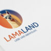 Logo Lama Alpaka Liebe Abenteuer Tiere Ruhe Glück Gelassenheit Innere Balance Niedliches Logo kaufen Logoshop Logoatelier.de